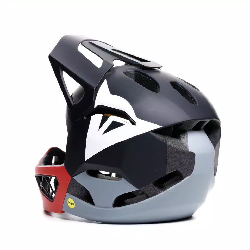 LINEA 01 MIPS EVO - FULL FACE BIKE HELMET - MONO MATT BLACK/RED/NARDO GREY - 4