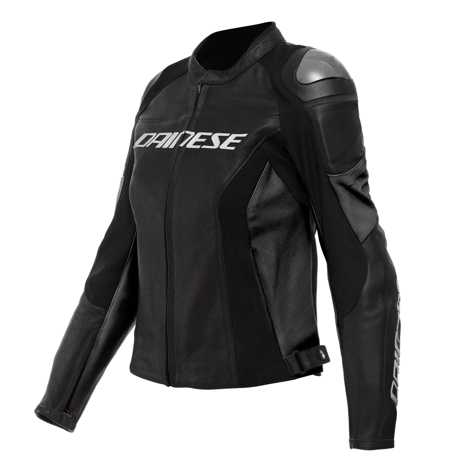 RACING 4 LADY LEATHER JACKET PERF. BLACK BLACK Dainese