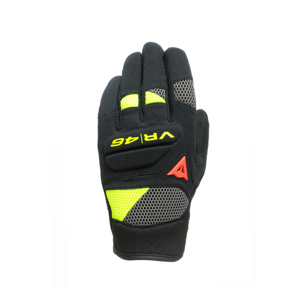 vr46-curb-short-gloves-black-anthracite-fluo-yellow image number 0