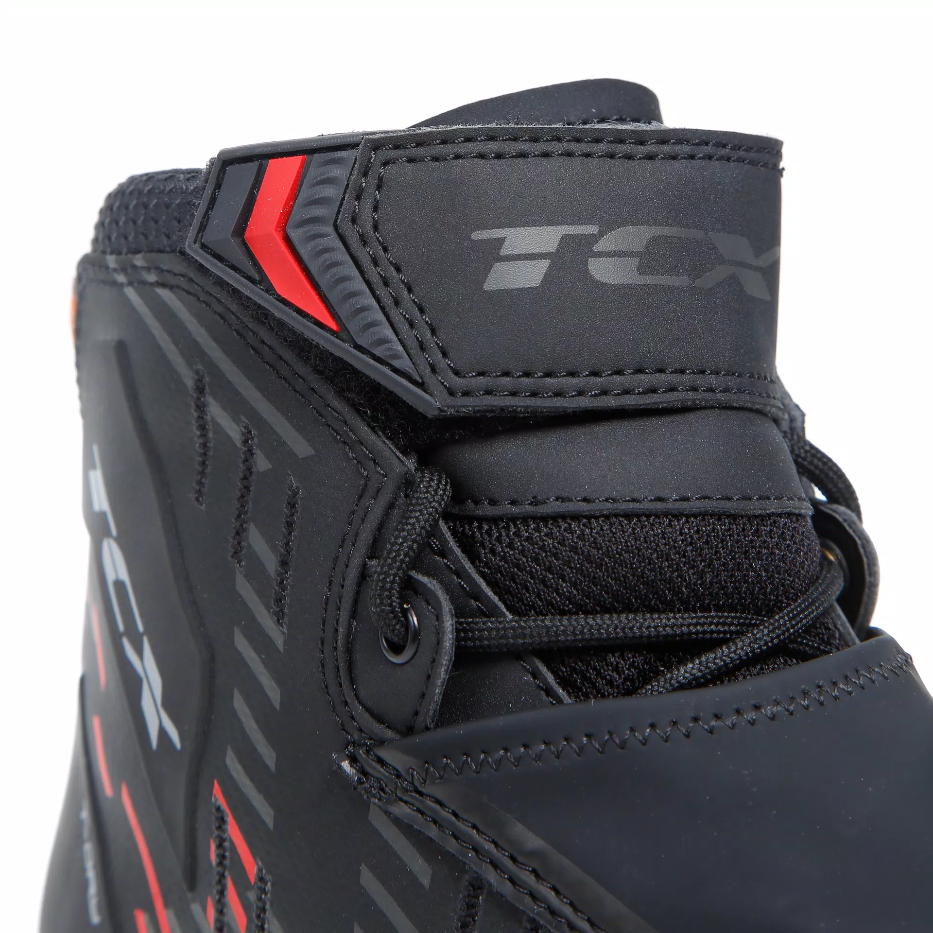 R04D WP WASSERFESTE MOTORRADSCHUHE HERREN - SCHWARZ/ROT