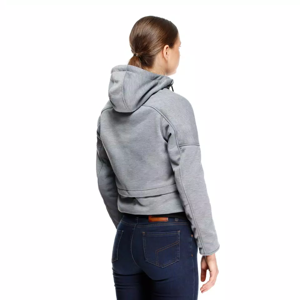 DAEMON-X - FELPA DA MOTO CON PROTEZIONI DONNA - GREY-MELANGE - 8
