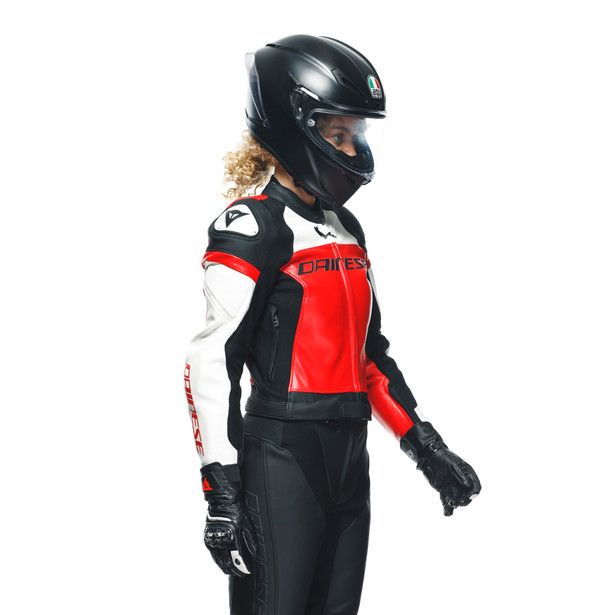 mirage-lady-leather-2pcs-suit-black-lava-red-white image number 26
