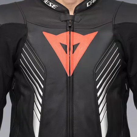 SUPER SPEED 5 LEATHER JACKET - BLACK/BLUE/FLUO RED - 5