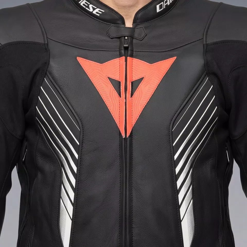 SUPER SPEED 5 LEATHER JACKET - BLACK/BLUE/FLUO RED - 5