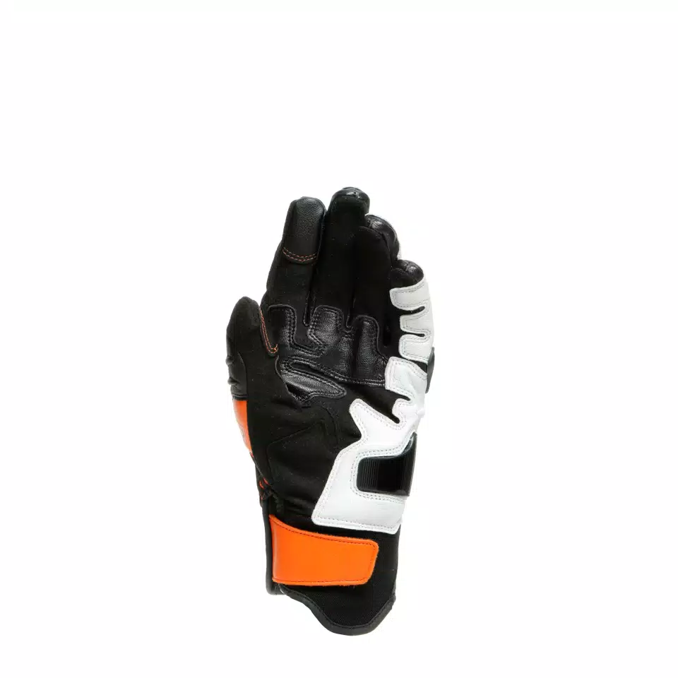 CARBON 3 SHORT GLOVES - BLACK/WHITE/FLAME-ORANGE - 3