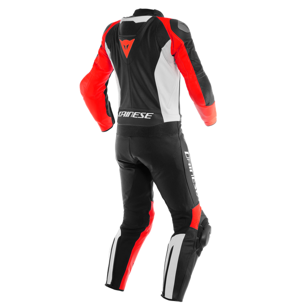 MISTEL 2PCS LEATHER SUIT BLACK-MATT/WHITE/LAVA-RED- Leather Suits