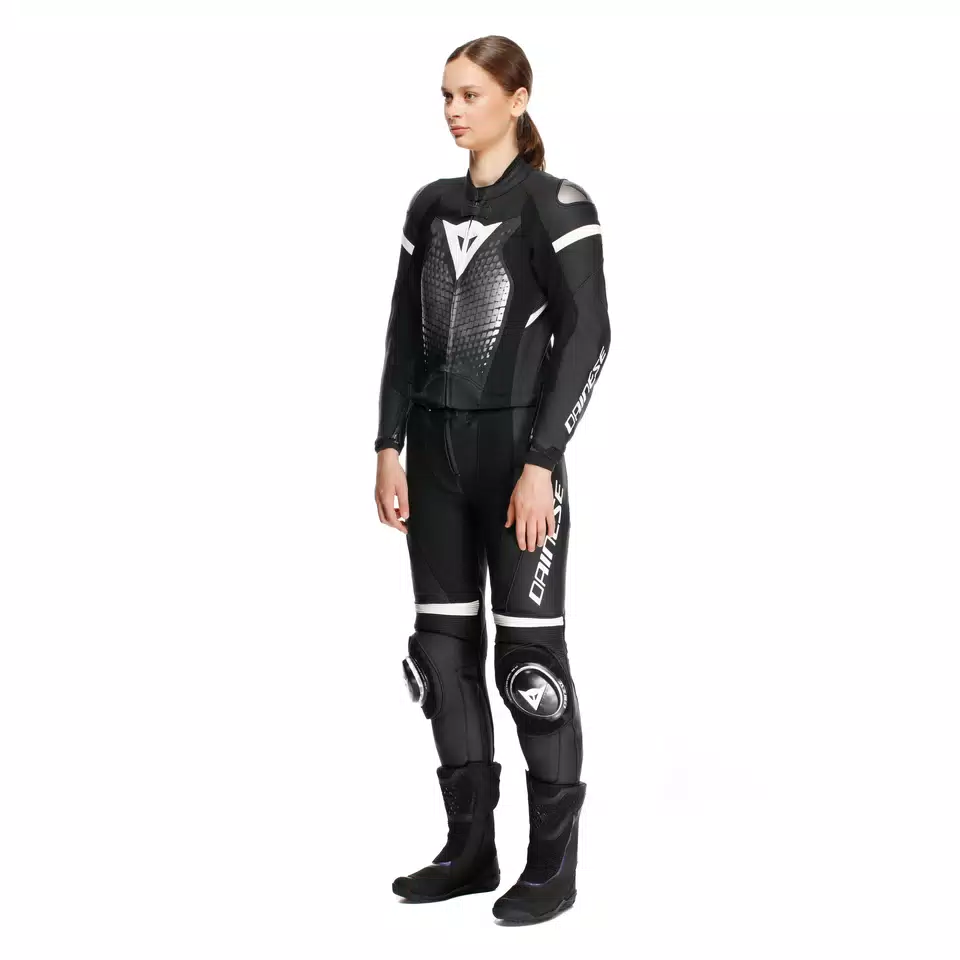 FULMINEA - ZWEITEILIGER LEDERANZUG FÜR DAMEN - GRÖSSE SHORT/TALL (S/T) - BLACK/WHITE - 4