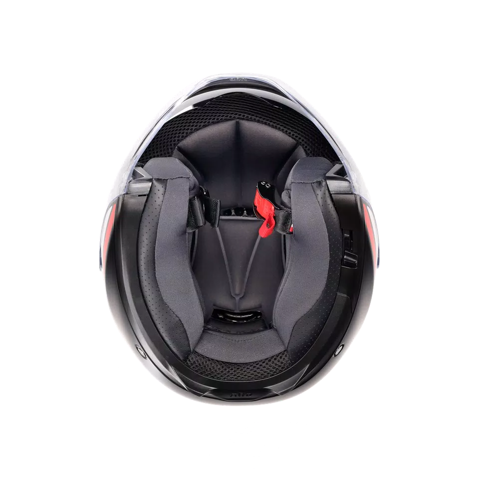 IRIDES BOLOGNA MATT BLACK/TRICOLORE - MOTORBIKE OPEN FACE HELMET E2206 -  - 8