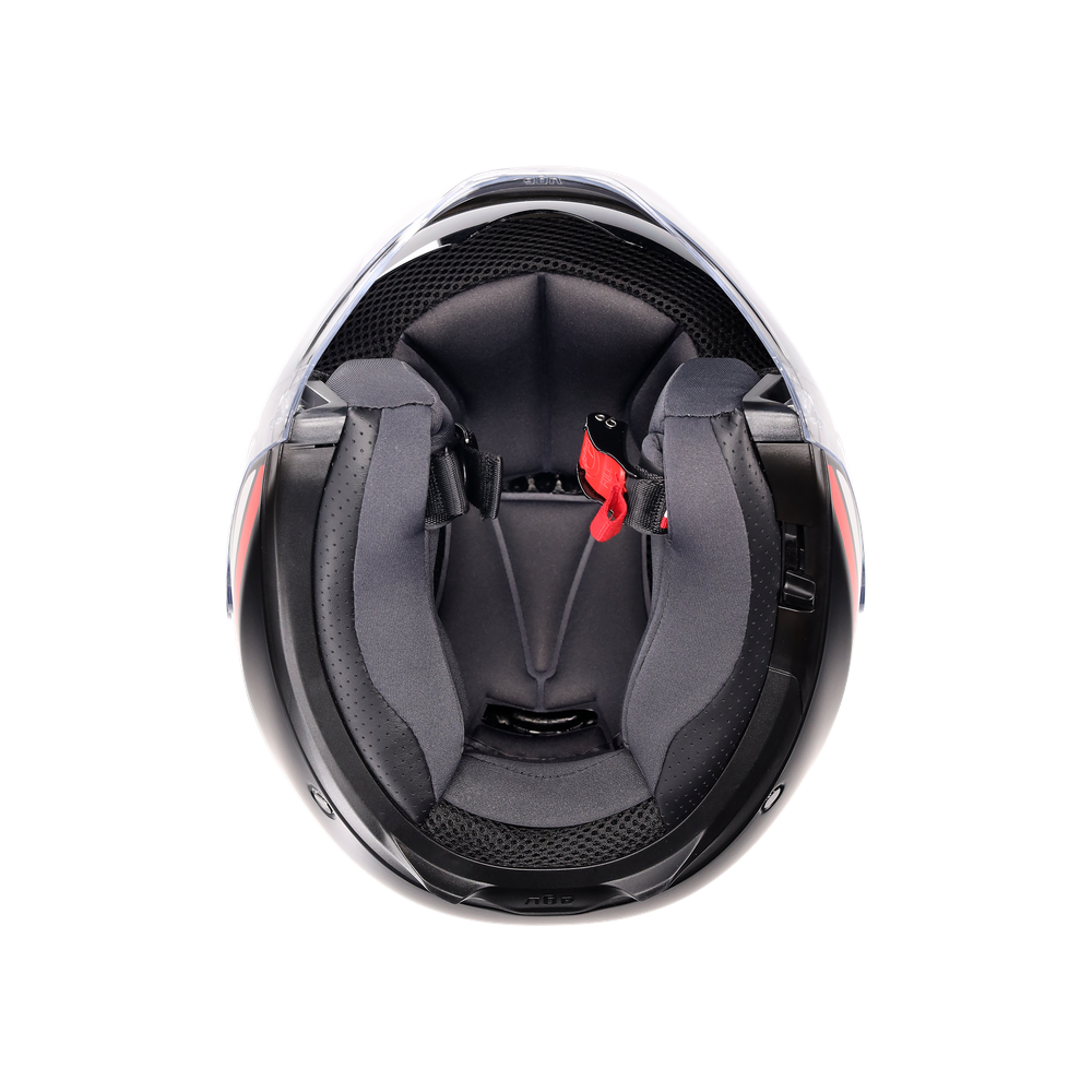 irides-bologna-matt-black-tricolore-motorbike-open-face-helmet-e2206 image number 7