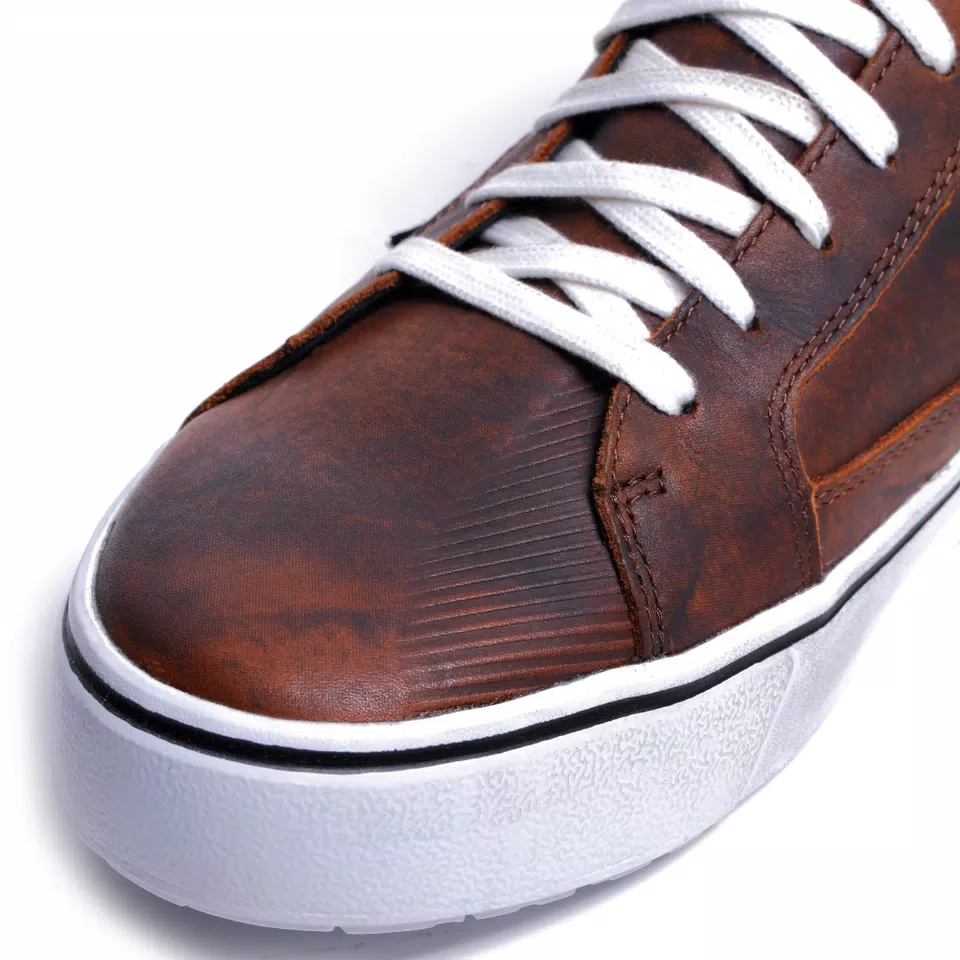 STREET 3 WP MEN'S WATERPROOF MOTORCYCLE SHOES - BROWN/WHITE -  - 6