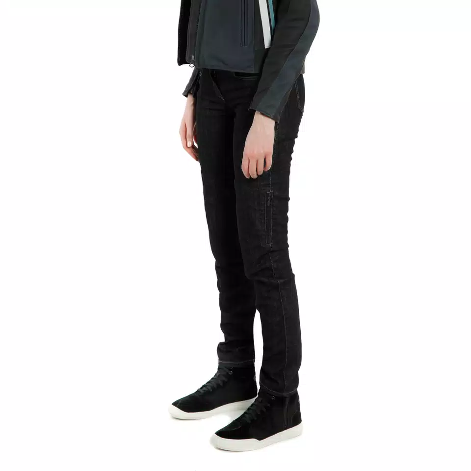 DENIM SLIM - WOMEN'S MOTORCYCLE JEANS - BLACK - 4