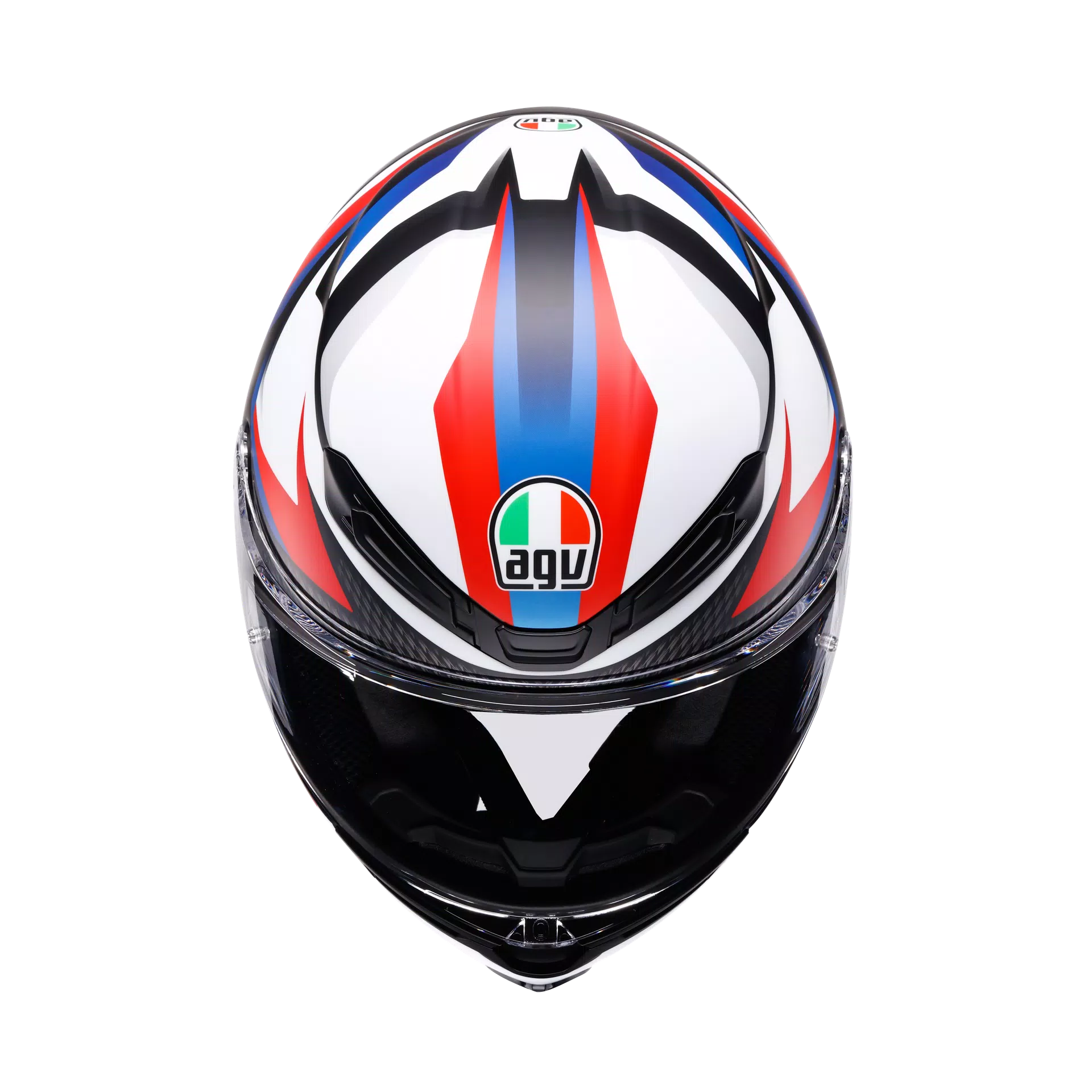 K6 S TIMEWARP MATT BLACK/RED/BLUE - MOTORBIKE FULL FACE HELMET DOT (E2206)