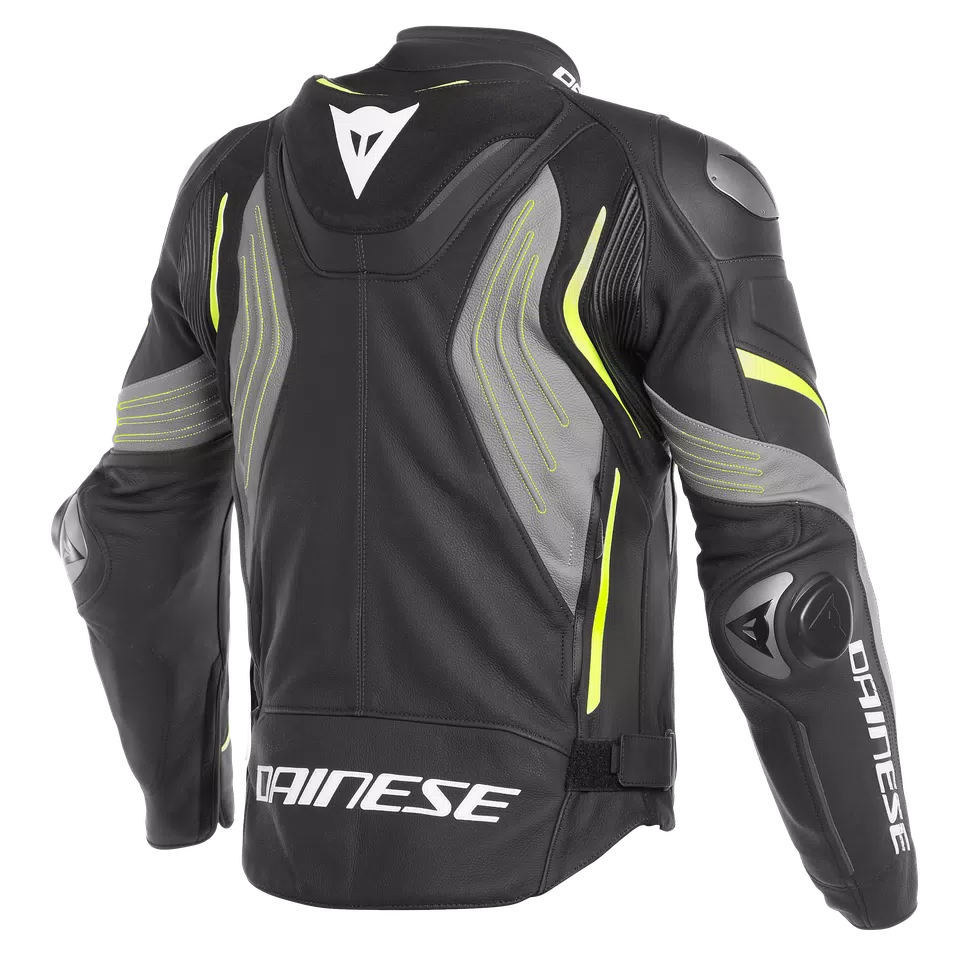 SUPER SPEED 3 LEATHER JACKET - BLACK/MATT-GRAY/FLUO-YELLOW - 2