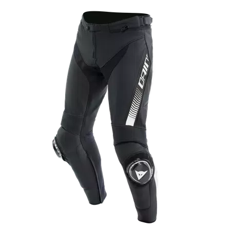 SUPER SPEED - PANTALONI MOTO IN PELLE UOMO - BLACK/WHITE - 1