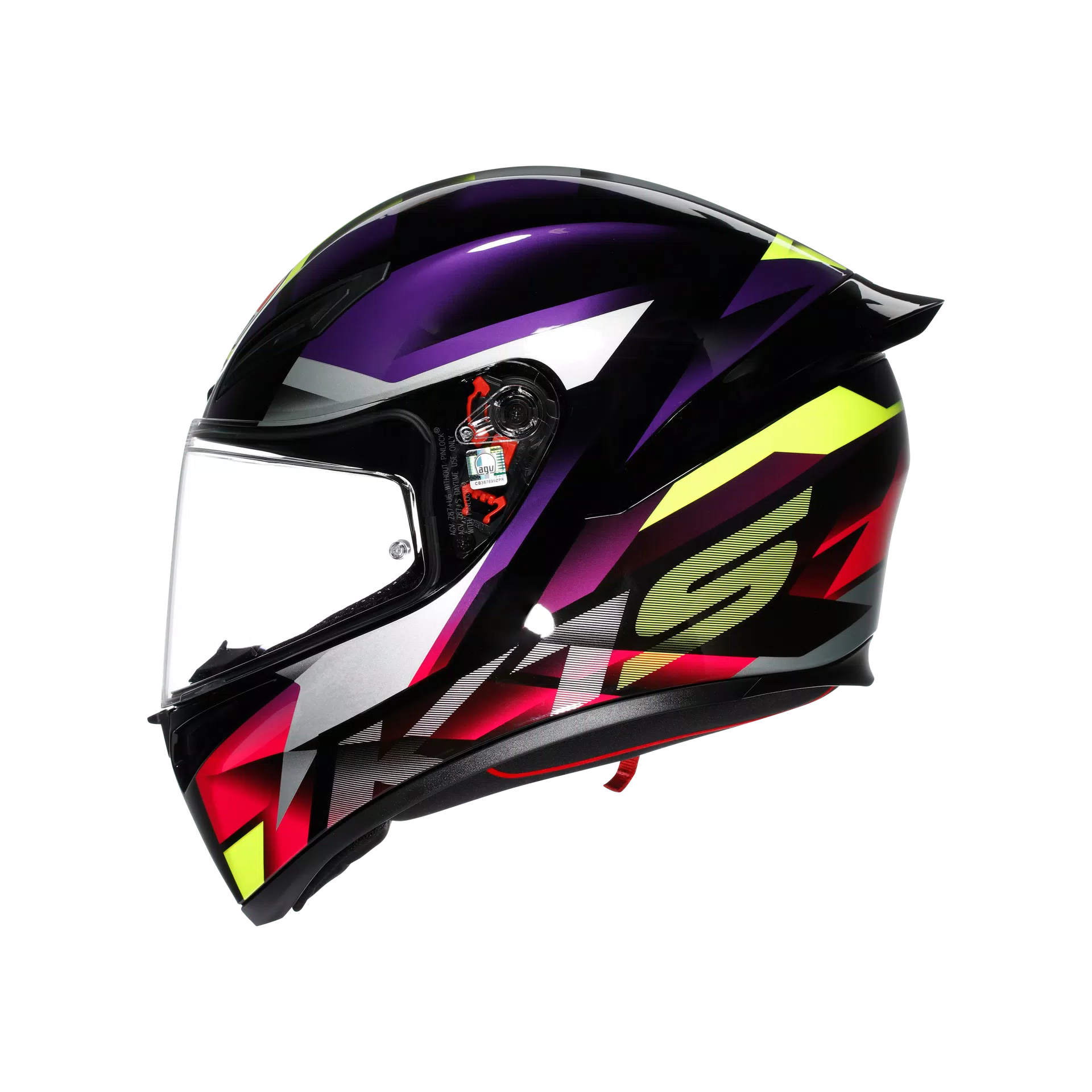 K1 S FASTLAP BLACK/PURPLE/PINK - MOTORBIKE FULL FACE HELMET DOT (E2206)