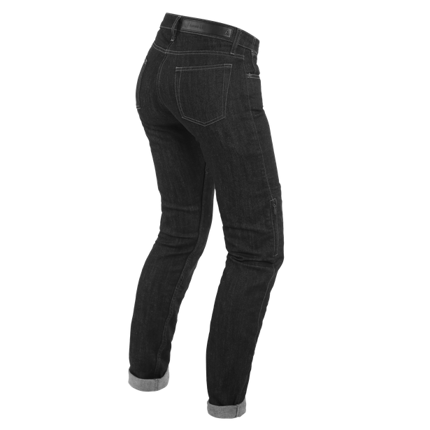 denim-slim-jeans-moto-donna-black image number 1