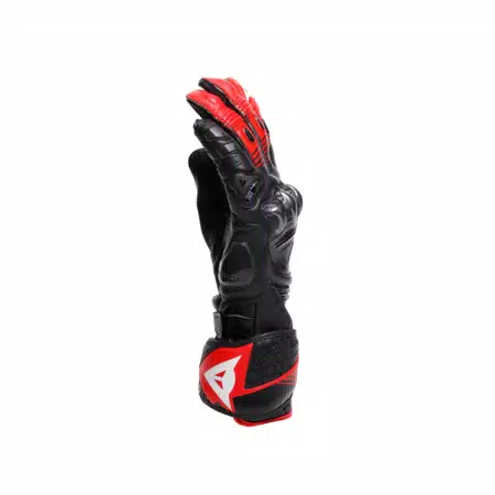 FIERO - MOTORRAD-RENNHANDSCHUH AUS LEDER - BLACK/RED-LAVA/WHITE - 4