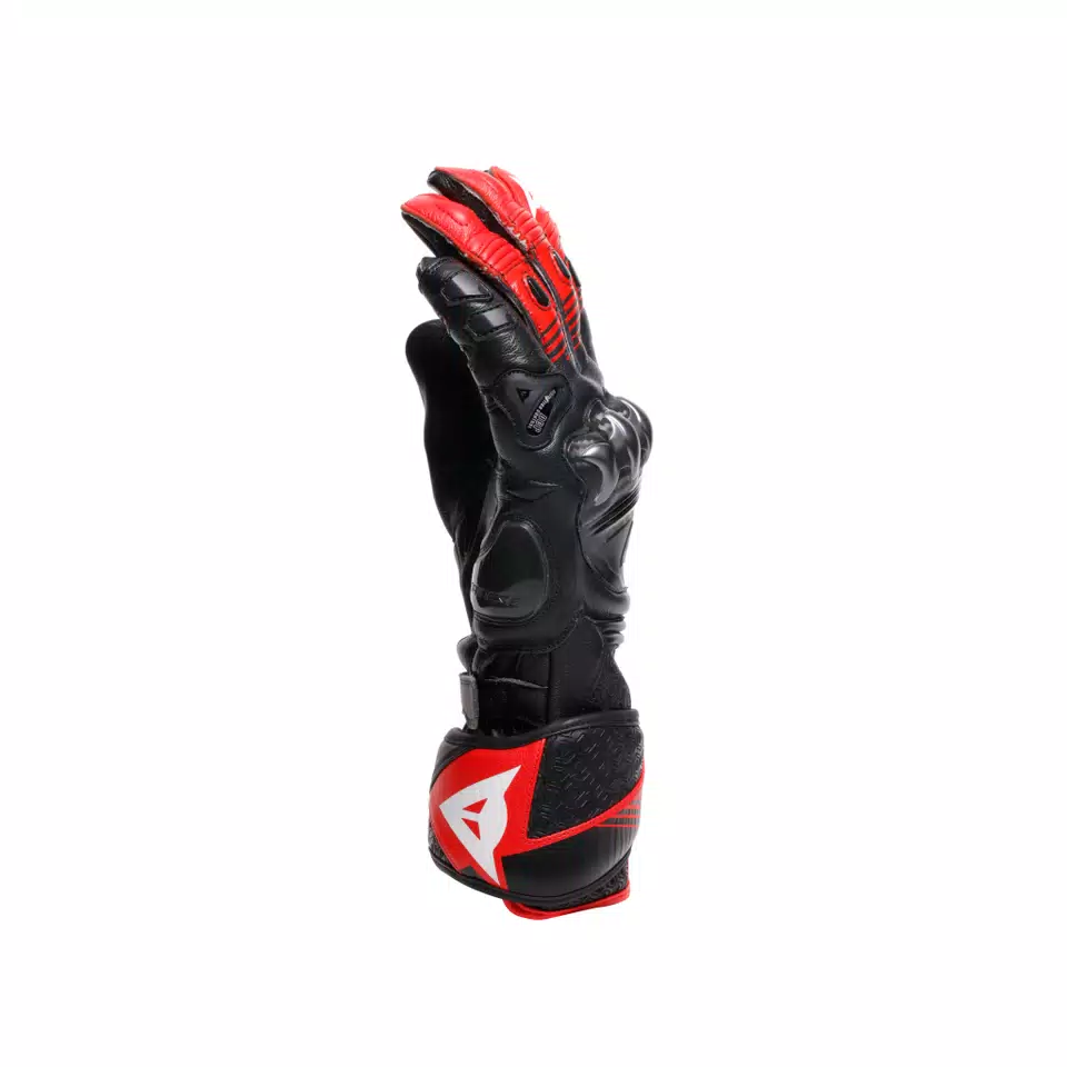 FIERO - GUANTES DE MOTO RACING EN PIEL - BLACK/RED-LAVA/WHITE - 4