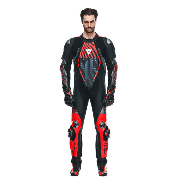 audax-d-zip-1pc-perf-leather-suit-black-red-fluo-anthracite image number 2