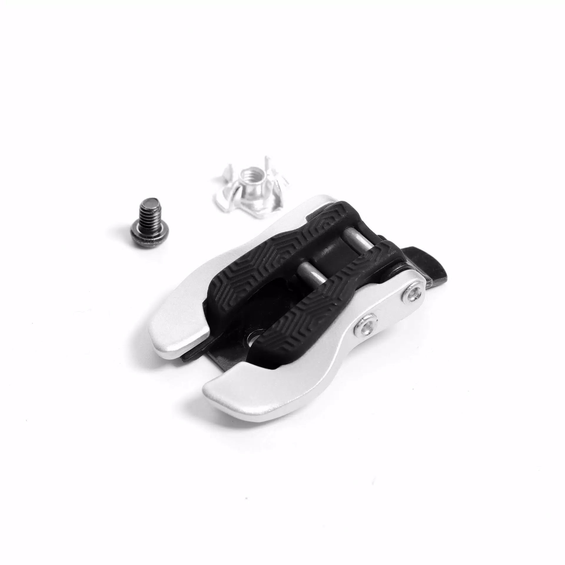 FIBBIA IN ALLUMINIO E NYLON PER COMP EVO+COMP - ARGENTO/NERO
