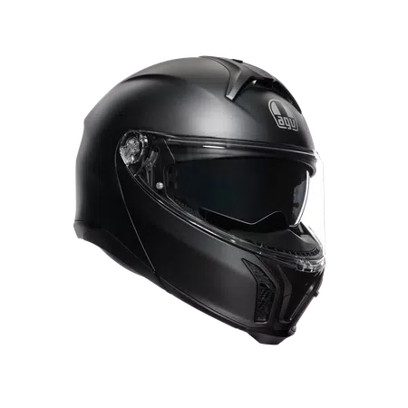 TOURMODULAR MATT BLACK - MOTORBIKE FLIP UP HELMET E2206 -  - 1