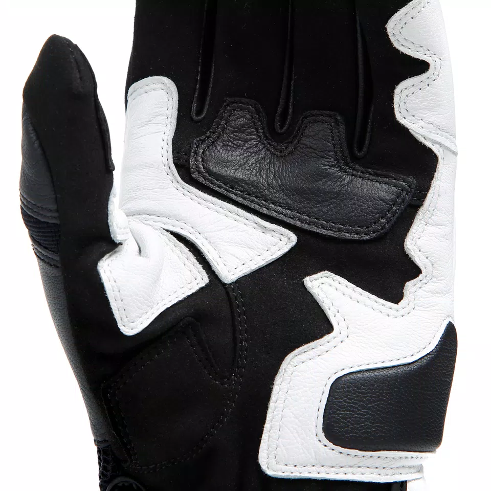 MIG 3 UNISEX LEATHER GLOVES - BLACK/WHITE/LAVA-RED - 8