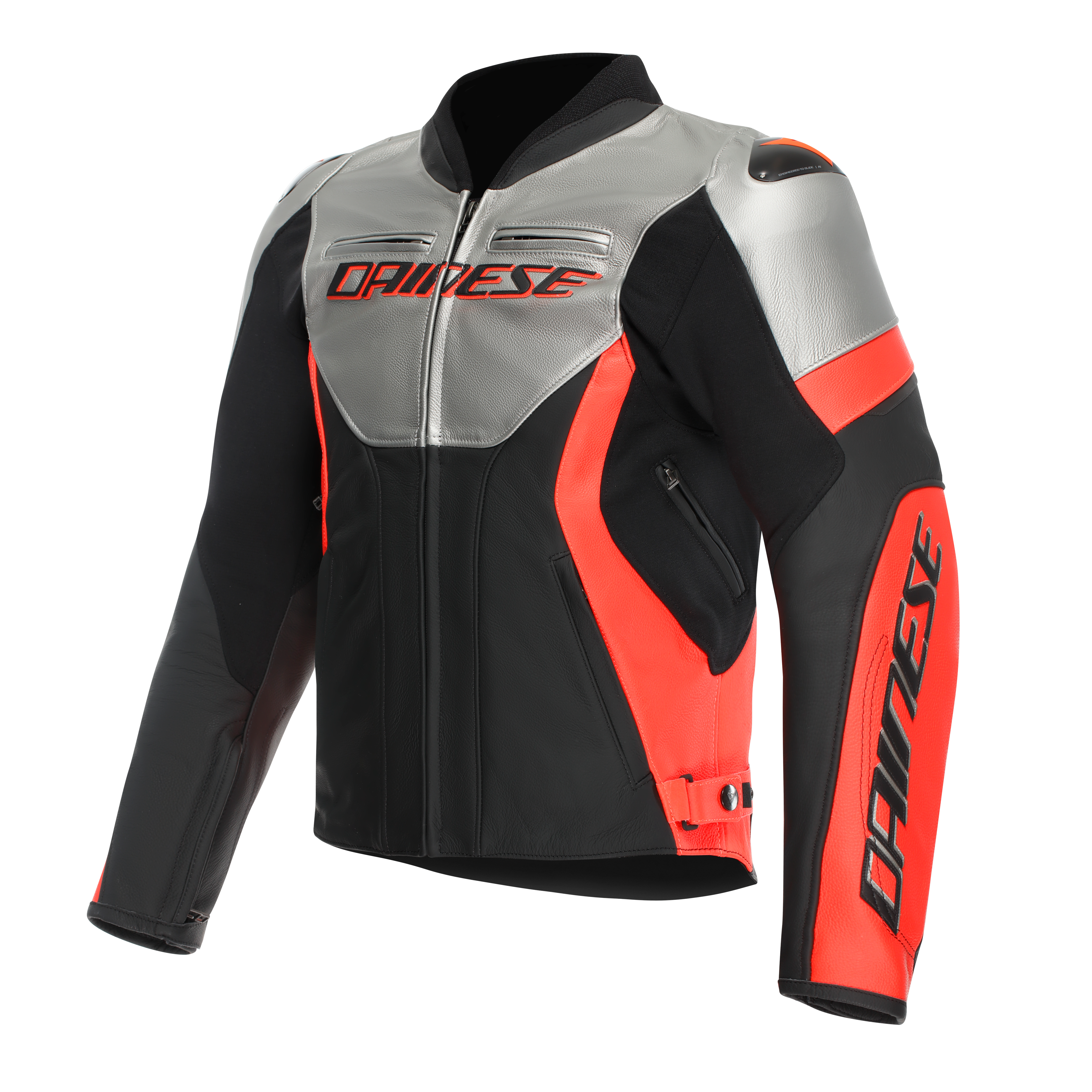RACING 5 - MEN LEATHER MOTORCYCLE JACKET | BLACK/BLACK/BLACK
