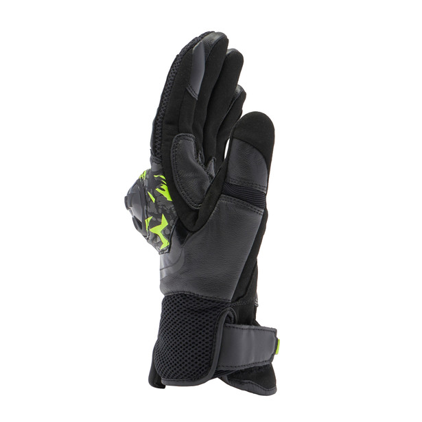 mig-3-unisex-leather-gloves-black-anthracite-yellow-fluo image number 1