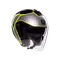 IRIDES DAVAO BLACK/GREY/YELLOW FLUO - MOTORBIKE OPEN FACE HELMET E2206