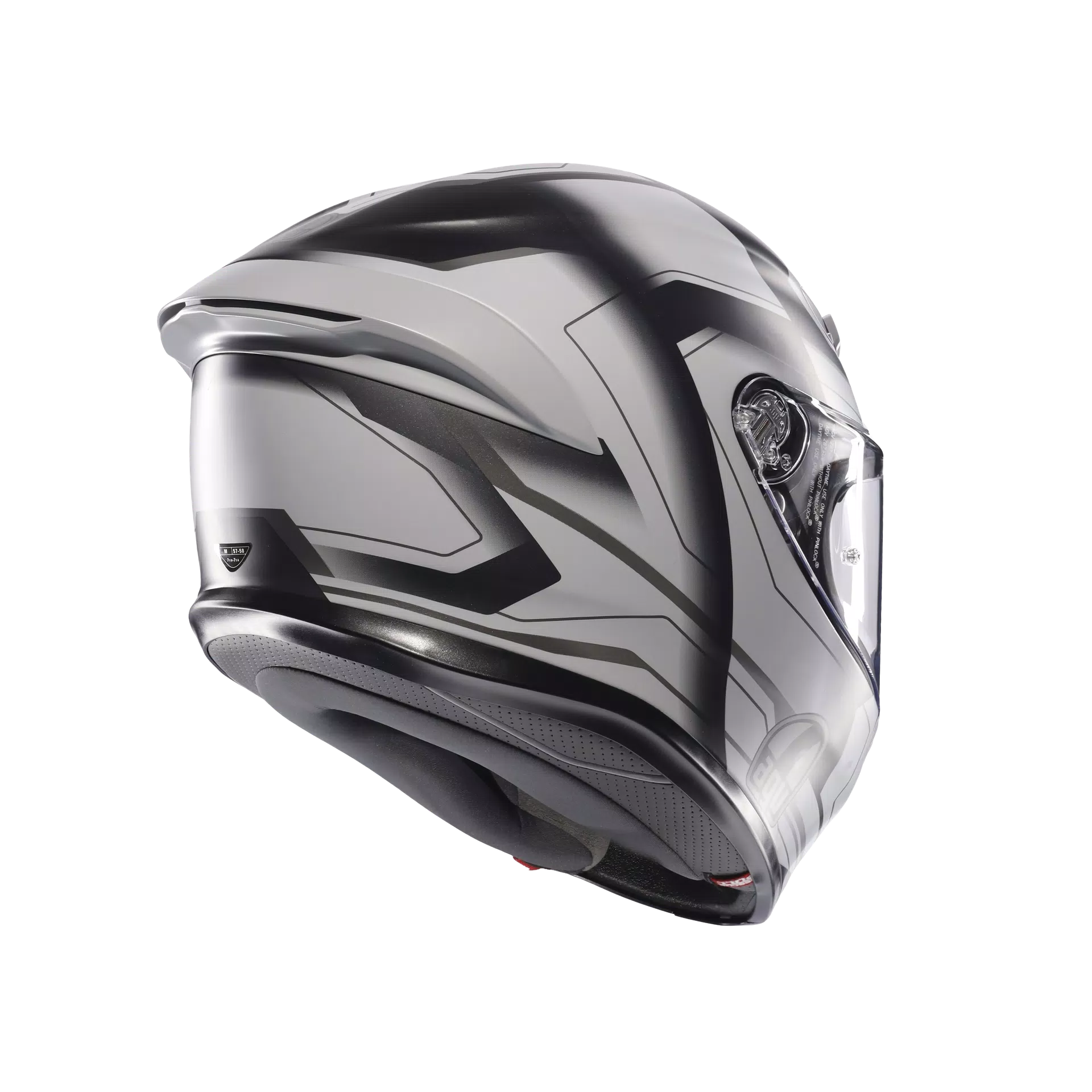 K6 S ULTRASONIC MATT BLACK/GREY - MOTORBIKE FULL FACE HELMET E2206