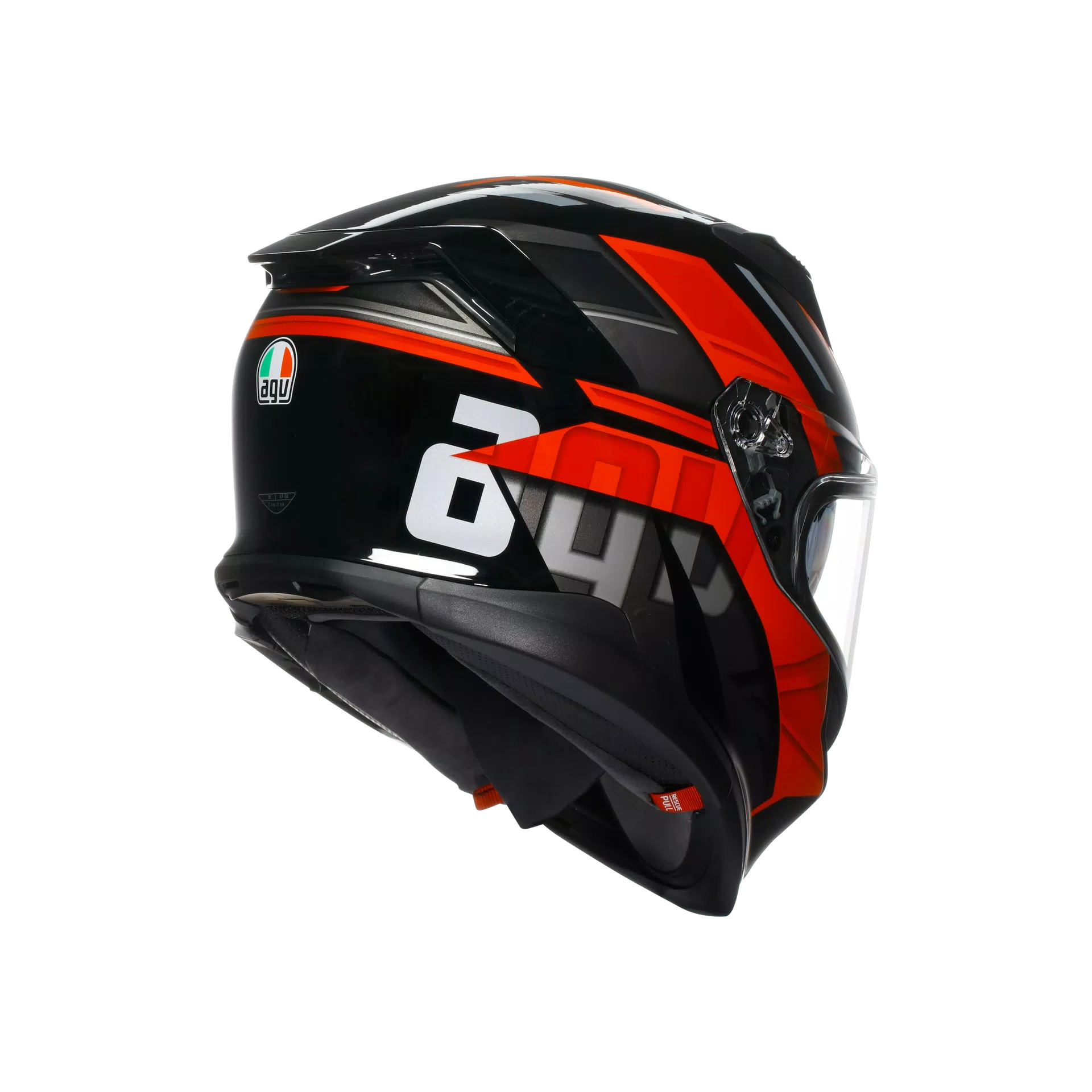 K7 MPLK TAURAX BLACK/RED - MOTORBIKE FULL FACE HELMET E2206