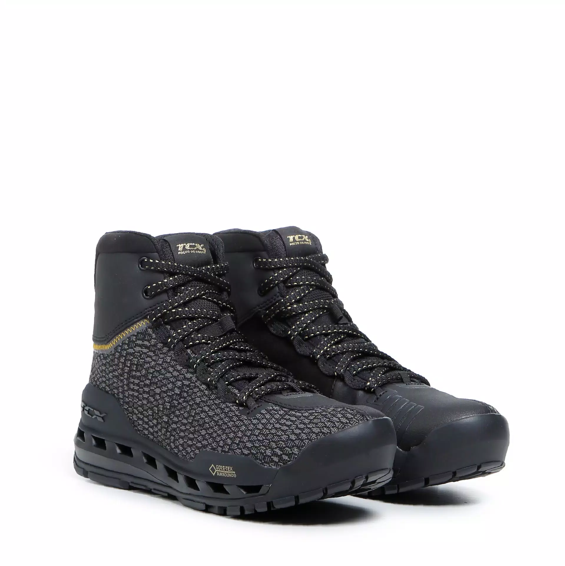 CLIMATREK SURROUND GTX WOMEN'S WATERPROOF MOTORCYCLE BOOTS - BLACK/GOLD