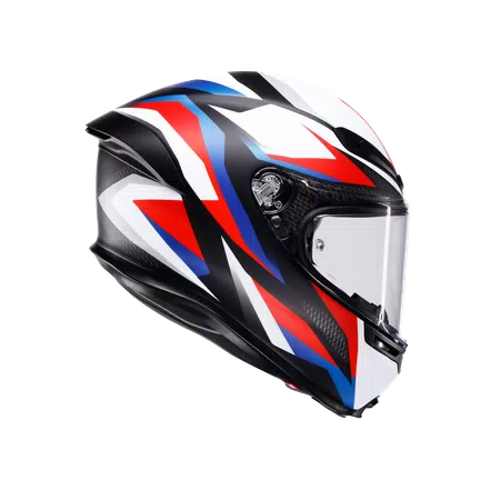 K6 S TIMEWARP MATT BLACK/RED/BLUE - MOTORBIKE FULL FACE HELMET DOT (E2206) -  - 3