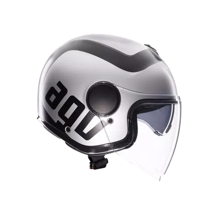 ETERES RIMINI MATT GREY/BLACK - MOTORBIKE OPEN FACE HELMET E2206 -  - 3