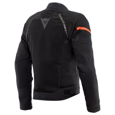 AIR FRAME 3 TEX - MEN'S SUMMER MOTORCYCLE JACKET IN FABRIC - BLACK/BLACK/RED-FLUO - 2