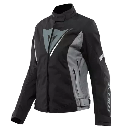 VELOCE D-DRY®- WOMEN'S WATERPROOF MOTORCYCLE JACKET - BLACK/CHARCOAL-GRAY/WHITE - 1