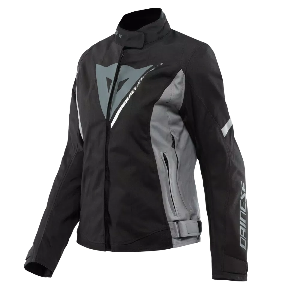 VELOCE D-DRY®- WOMEN'S WATERPROOF MOTORCYCLE JACKET - BLACK/CHARCOAL-GRAY/WHITE - 1