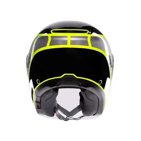 IRIDES DAVAO BLACK/GREY/YELLOW FLUO - MOTORBIKE OPEN FACE HELMET E2206 -  - 5