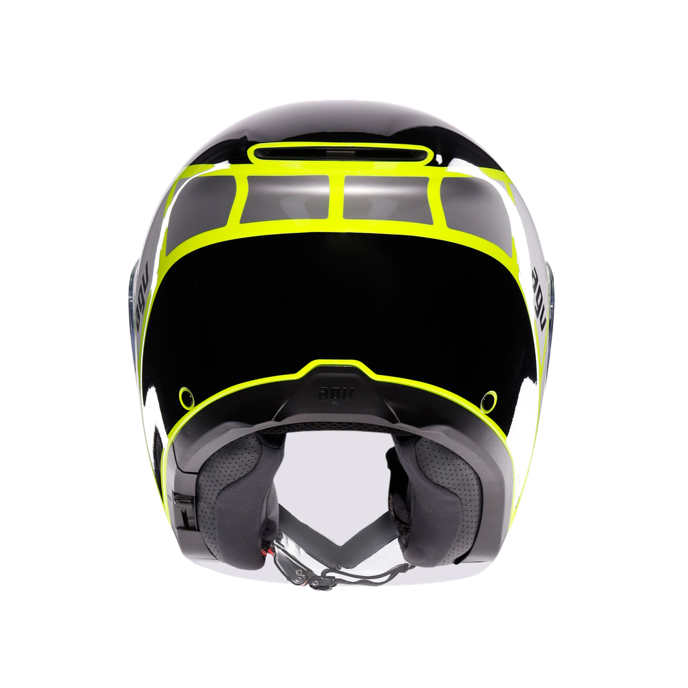 irides-davao-black-grey-yellow-fluo-motorbike-open-face-helmet-e2206 image number 4