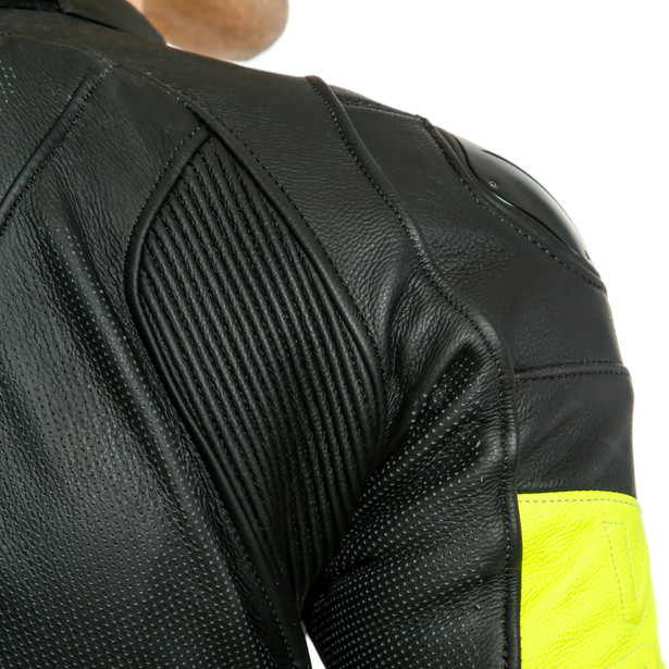vr46 tavullia leather 1pc suit perf black fluo yellow