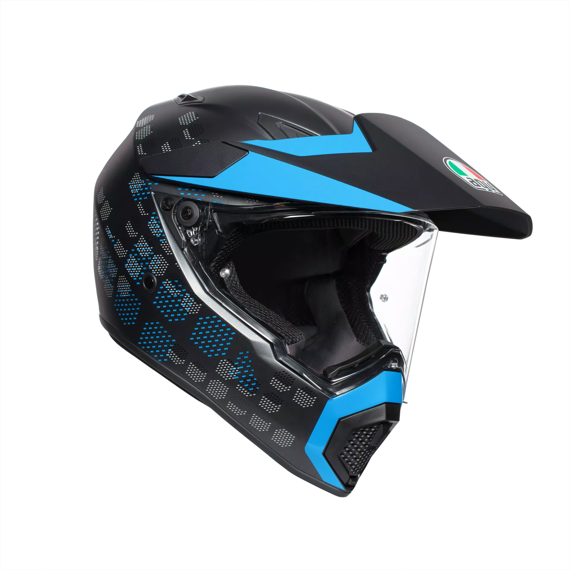 AX9 MULTI ECE DOT - ANTARTICA MATT BLACK/CYAN