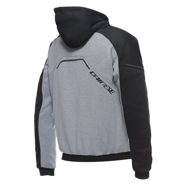 daemon-x-safety-hoodie-giacca-moto-in-tessuto-uomo-melange-gray-black-red-fluo image number 1