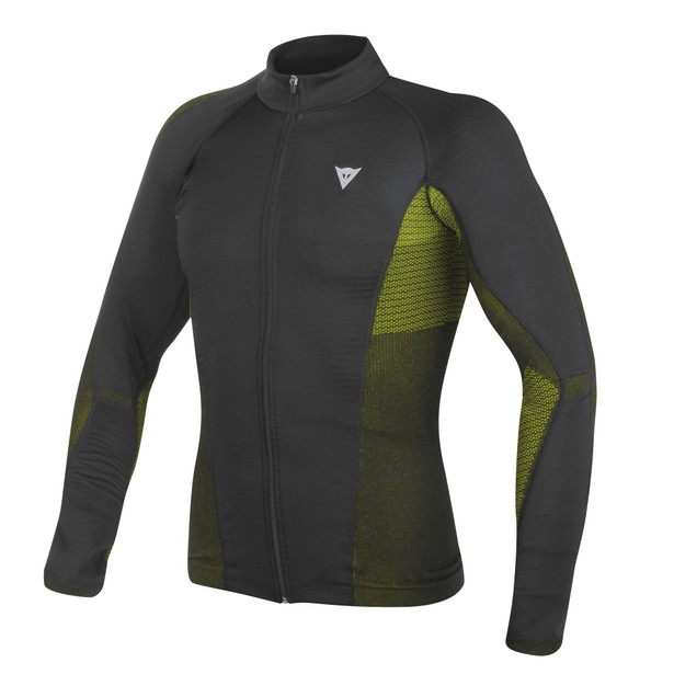 D-CORE NO-WIND DRY TEE LS BLACK/YELLOW-FLUO- Technical Layers