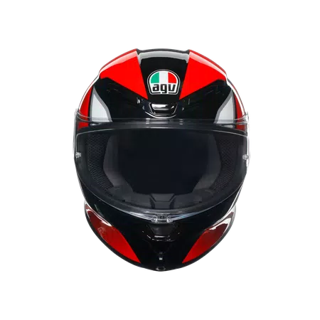 K6 S HYPHEN BLACK/RED/WHITE - MOTORBIKE FULL FACE HELMET E2206 -  - 2