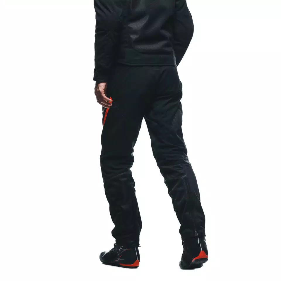 DRAKE 2 SUPER AIR - HEREN MOTORFIETSBROEK VOOR DE ZOMER IN STOF - BLACK/ANTHRACITE/RED-FLUO - 6