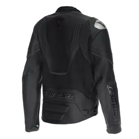 RACING 5 - HEREN MOTORFIETS LEDEREN JAS KORTE/LANGE PASVORM (S/T) - BLACK/BLACK/BLACK - 2