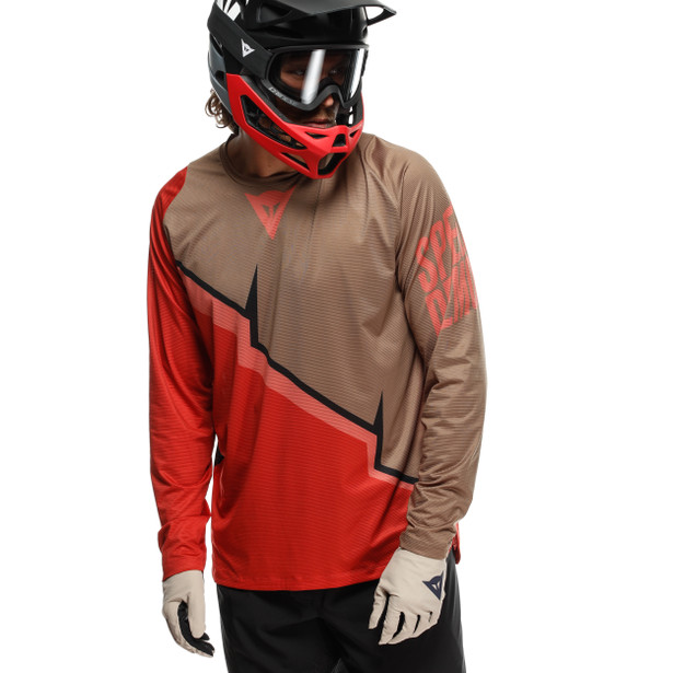 hg-aer-jersey-ls-camiseta-bici-manga-larga-hombre-red-brown-black image number 4