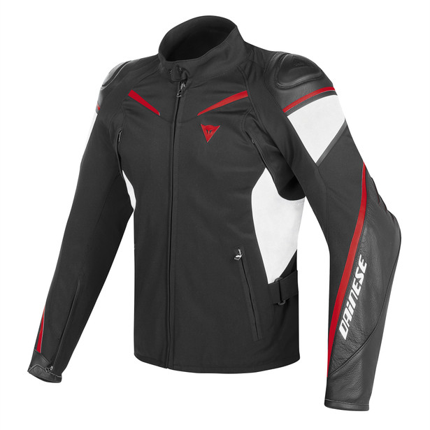 street-master-leather-tex-jacket-black-white-red-lava image number 0