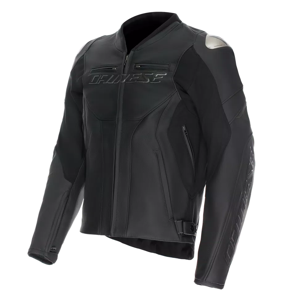 RACING 5 - GIACCA MOTO IN PELLE UOMO - BLACK/BLACK/BLACK - 1