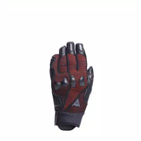 UNRULY ERGO-TEK - MEN'S MOTORCYCLE TEXTILE GLOVES - BLACK/FLUO-RED - 1
